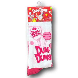 3/$20 Dum-Dums Retro Candy Lollipops Funny Novelty Crew Socks - NWT
